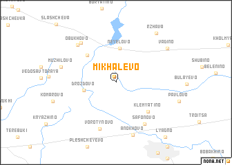 map of Mikhalëvo