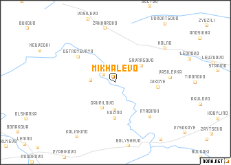 map of Mikhalëvo