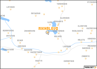 map of Mikhalëvo