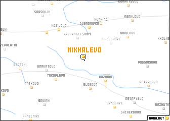 map of Mikhalëvo