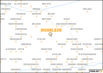 map of Mikhalëvo