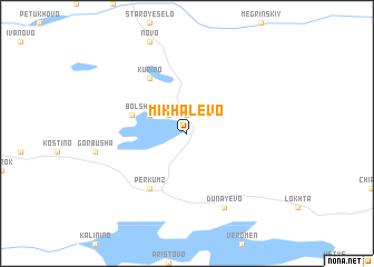 map of Mikhalëvo