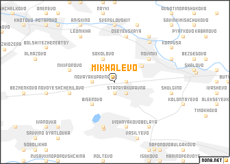 map of Mikhalëvo