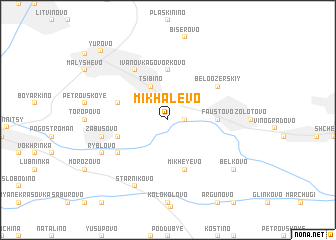 map of Mikhalëvo