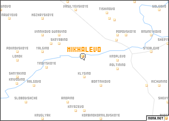 map of Mikhalëvo