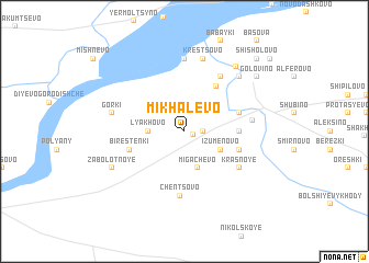 map of Mikhalëvo