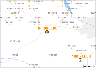 map of Mikhalëvo