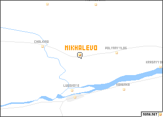 map of Mikhalëvo