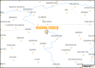 map of Mikhalinovo