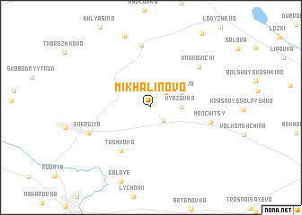 map of Mikhalinovo