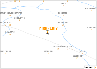 map of Mikhaliny