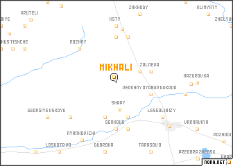 map of Mikhali