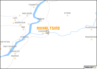 map of Mikhaltsino