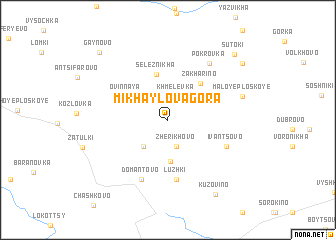 map of Mikhaylova Gora