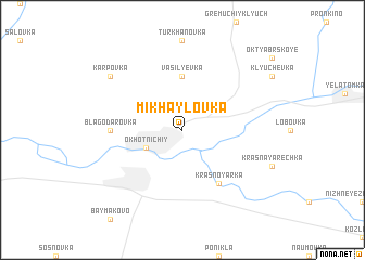 map of Mikhaylovka