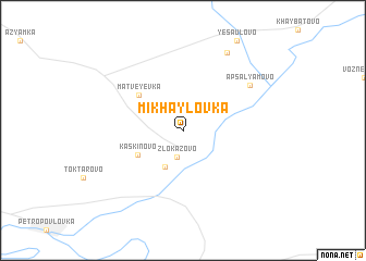 map of Mikhaylovka