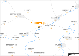 map of Mikhaylovo