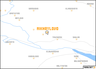 map of Mikhaylovo