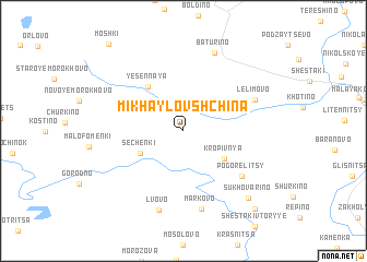 map of Mikhaylovshchina