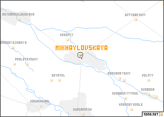 map of Mikhaylovskaya