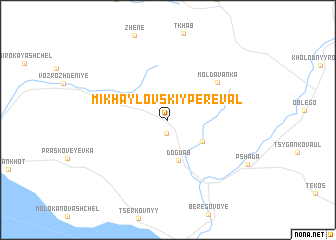 map of Mikhaylovskiy Pereval