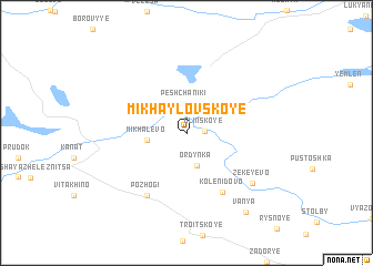 map of Mikhaylovskoye