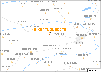 map of Mikhaylovskoye