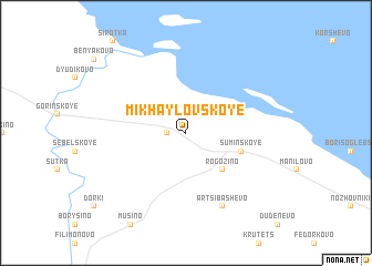 map of Mikhaylovskoye