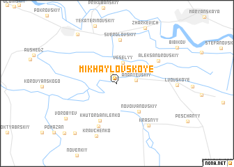 map of Mikhaylovsķoye