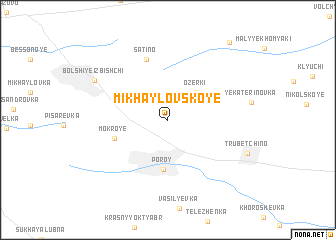 map of Mikhaylovskoye