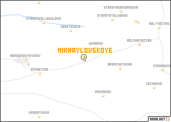 map of Mikhaylovskoye