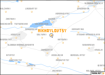 map of Mikhaylovtsy