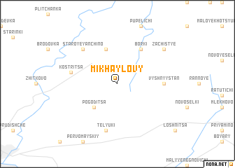 map of Mikhaylovy