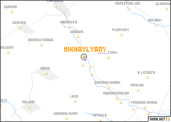 map of (( Mikhaylyany ))
