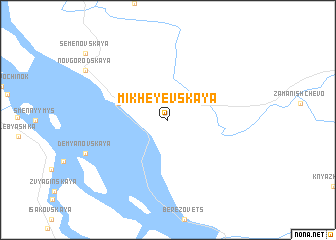 map of Mikheyevskaya