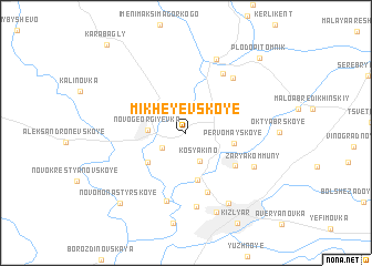 map of Mikheyevskoye