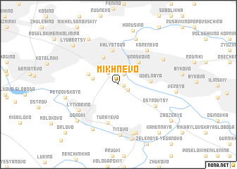 map of Mikhnëvo