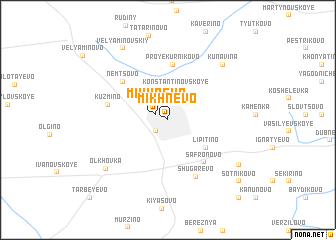 map of Mikhnëvo