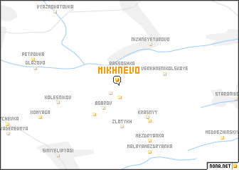 map of Mikhnëvo