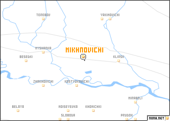 map of Mikhnovichi