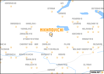 map of Mikhnovichi