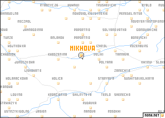 map of Mikhova