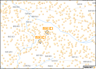 map of Mikići