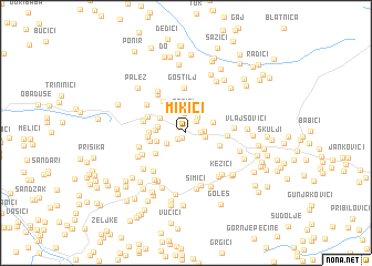 map of Mikići