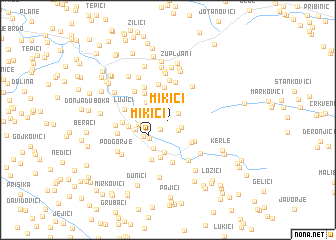 map of Mikići