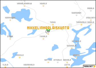 map of Mikkelin Maalaiskunta
