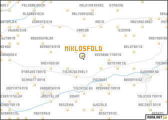 map of Miklósföld