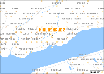 map of Miklósmajor