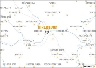 map of Miklósvár
