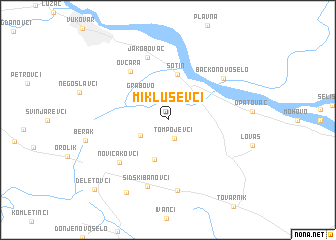 map of Mikluševci